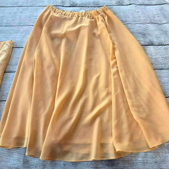 Roaman's Women's Plus Size 18W 2pc Top with Skirt RN88842 Yellow - Picture 6 of 13